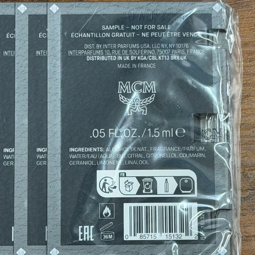 MCM Onyx EDP Sample Set (12) | 1.5ml Each | Factory Sealed. NEW
